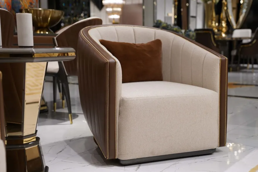 Casa Padrino Luxus Beistelltisch Braun / Grau / Gold - Verspiegelter 8 eckiger Massivholz Tisch - Wohnzimmer Möbel - Wohnzimmer Einrichtung - Luxus Möbel - Luxus Einrichtung - Luxus Qualität