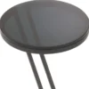 Casa Padrino Luxus Beistelltisch Rotguss / Grau Ø 36 x H. 60 cm - Edelstahl Tisch mit Glasplatte - Wohnzimmer Möbel - Luxus Möbel - Luxus Einrichtung - Luxus Interior