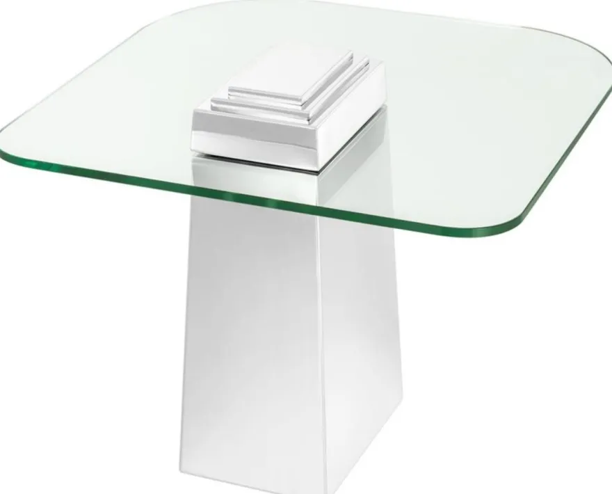 Casa Padrino Luxus Beistelltisch Silber 65 x 65 x H. 51 cm - Luxus Qualität
