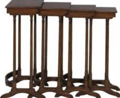 Casa Padrino Luxus Beistelltisch Braun / Dunkelbraun 37 x 34 x H. 73 cm - Ausziehbarer Mahagoni Tisch