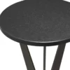 Casa Padrino Luxus Beistelltisch Schwarz / Bronzefarben Ø 30,5 x H. 52 cm - Runder Tisch mit Granitplatte und Metall Beinen - Wohnzimmer Möbel - Luxus Möbel