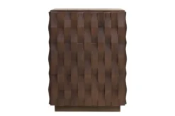 Casa Padrino Luxus Beistelltisch Naga Braun 37 x 37 x H. 52 cm - Kompakter Massivholz Beistelltisch im warmen Braunton - Luxus Möbel