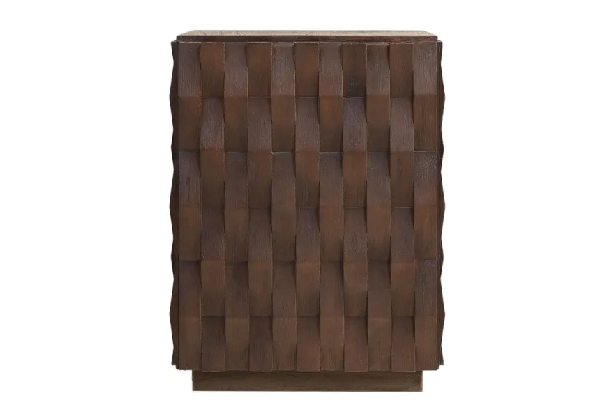 Casa Padrino Luxus Beistelltisch Naga Braun 37 x 37 x H. 52 cm - Kompakter Massivholz Beistelltisch im warmen Braunton - Luxus Möbel