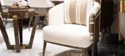 Casa Padrino Luxus Beistelltisch Braun / Gold - Runder Massivholz Beistelltisch - Wohnzimmer Möbel - Hotel Möbel - Luxus Möbel