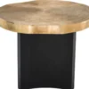 Casa Padrino Luxus Beistelltisch Messingfarben / Schwarz Ø 63,5 x H. 50,5 cm - Luxuriöser Beistelltisch mit Tischplatte im Baumscheiben Design