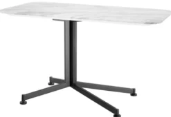 Casa Padrino Luxus Beistelltisch Weiß / Schwarz 90 x 50 x H. 54 cm - Wohnzimmermöbel