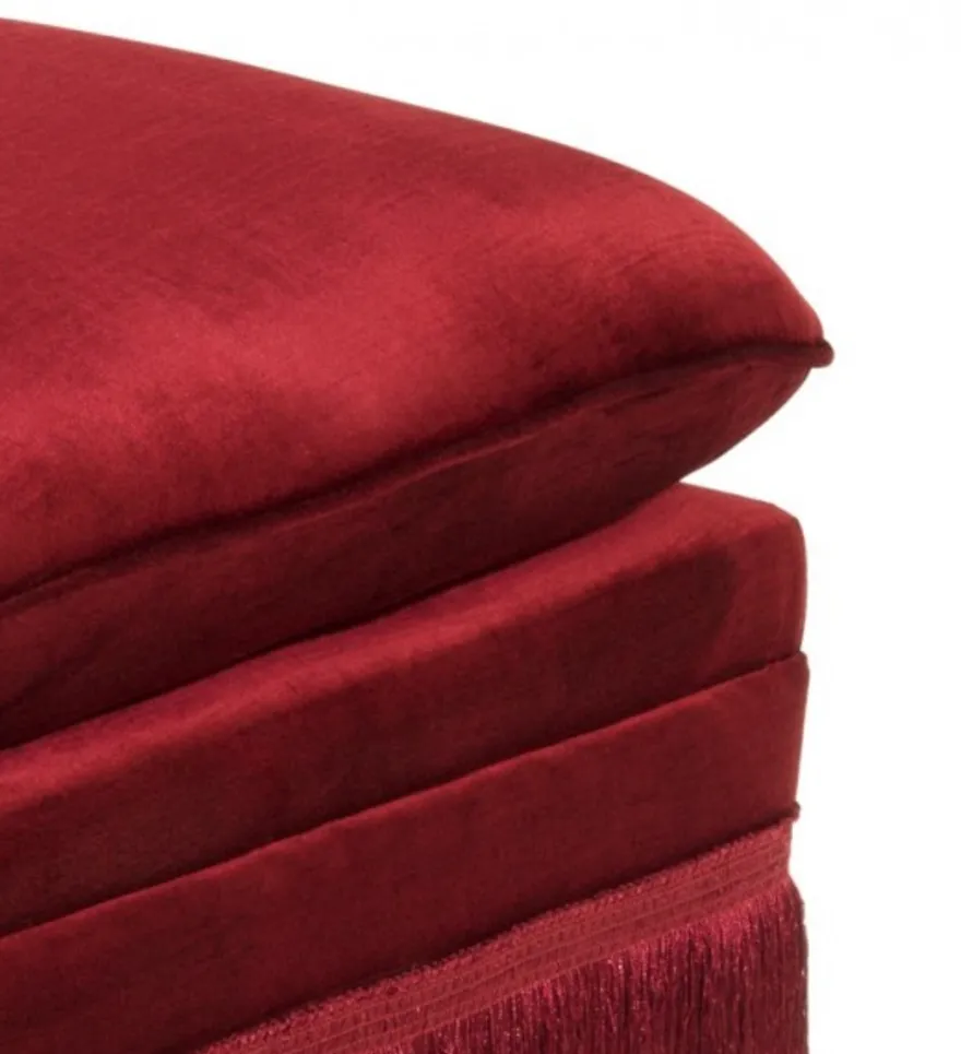 Casa Padrino Luxus Belle Epoche Sessel Jugendstil Art Deco Bordeaux Rot 54 x 76 x 74 cm