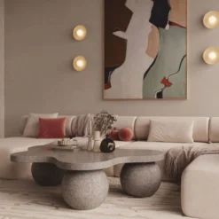 Casa Padrino Luxus Beton Couchtisch Grau 140 cm - Wohnzimmer & Garten Möbel