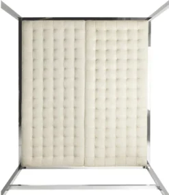 Casa Padrino Luxus Bettgestell mit Kopfteil naturfarbig 190 x 220 x H. 220 cm - Designermöbel