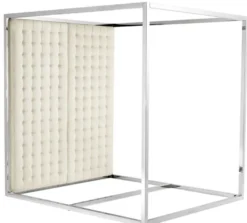 Casa Padrino Luxus Bettgestell mit Kopfteil naturfarbig 190 x 220 x H. 220 cm - Designermöbel