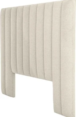 Casa Padrino Luxus Bett-Kopfteil Cremefarben 232 x 14 x H. 178,5 cm - Schlafzimmer Möbel - Hotel Möbel - Luxus Qualität