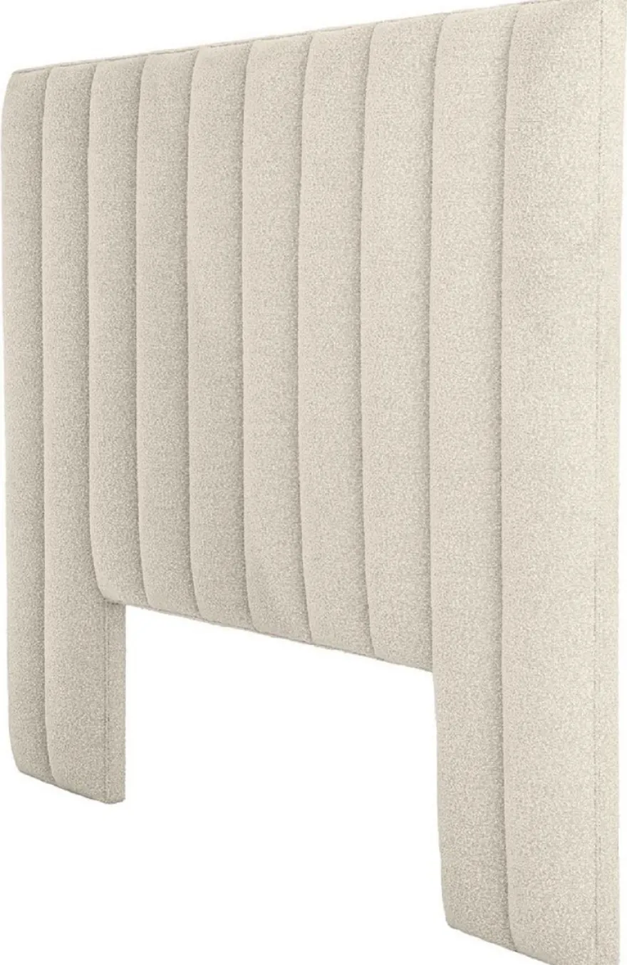 Casa Padrino Luxus Bett-Kopfteil Cremefarben 232 x 14 x H. 178,5 cm - Schlafzimmer Möbel - Hotel Möbel - Luxus Qualität