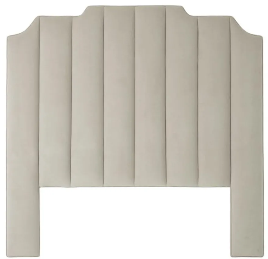 Casa Padrino Luxus Bett-Kopfteil Hellgrau 189 x H. 181 cm - Designer Schlafzimmermöbel