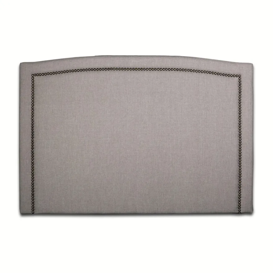 Casa Padrino Luxus Bett-Kopfteil Steingrau 200 x H. 140 cm - Luxus Hotel & Schlafzimmer Möbel