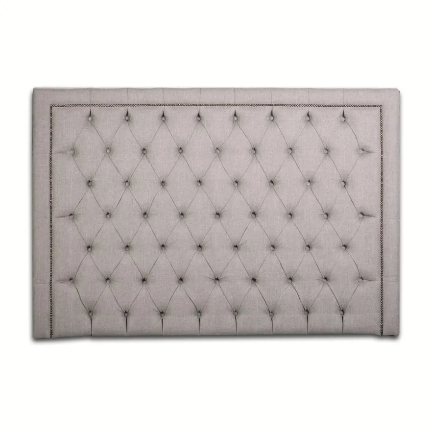 Casa Padrino Luxus Bett-Kopfteil Perlgrau 200 x H. 140 cm - Luxus Hotel & Schlafzimmer Möbel