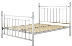 Casa Padrino Luxus Bett Silber 186,5 x 225 x H. 145 cm - Designer Möbel