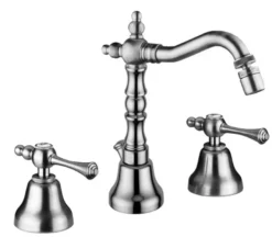 Casa Padrino Luxus Bidet Armatur Jugendstil Retro Dreilochbatterie Chrom 1 1/4 Zoll Serie Milano