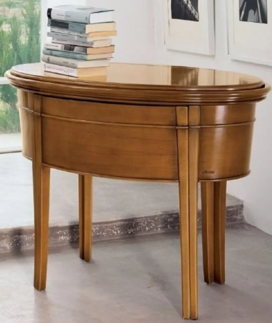 Casa Padrino Luxus Biedermeier Schminkkonsole mit Stuhl Braun / Weiß - Schlafzimmer Möbel - Hotel Möbel - Luxus Qualität - Made in Italy