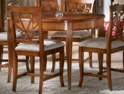 Casa Padrino Luxus Biedermeier Massivholz Esstisch Braun Intarsien - Ovaler ausziehbarer Esszimmertisch - Biedermeier Esszimmer Möbel - Luxus Qualität - Made in Italy