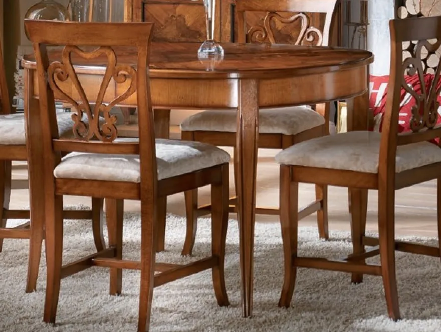 Casa Padrino Luxus Biedermeier Massivholz Esstisch Braun Intarsien - Ovaler ausziehbarer Esszimmertisch - Biedermeier Esszimmer Möbel - Luxus Qualität - Made in Italy
