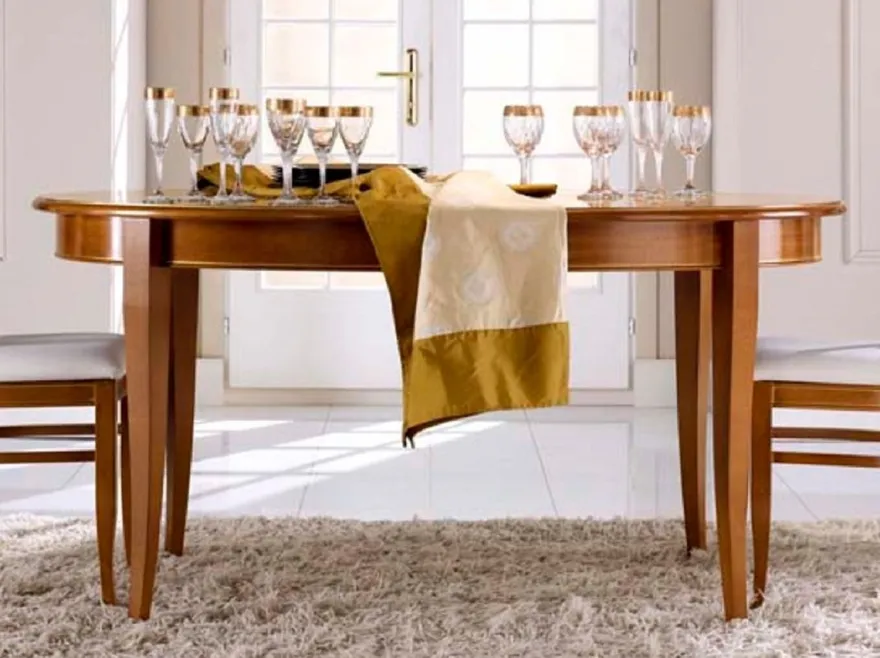 Casa Padrino Luxus Biedermeier Esstisch Braun - Ovaler ausziehbarer Massivholz Esszimmertisch - Biedermeier Esszimmer Möbel - Luxus Qualität - Made in Italy