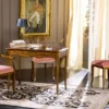 Casa Padrino Luxus Biedermeier Sekretär Braun - Handgefertigter Massivholz Schreibtisch mit 2 Schubladen - Biedermeier Büromöbel - Luxus Qualität - Made in Italy