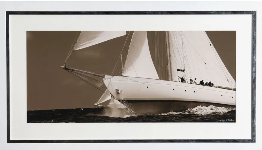 Casa Padrino Luxus Bilder Set Yachten Segelschiffe 110 x H. 60 cm - Kunstdrucke - Wandbilder - Luxus Wanddeko