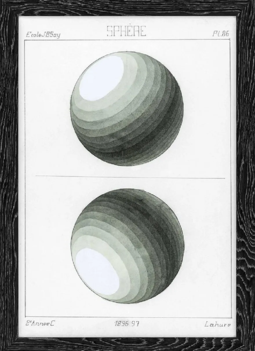 Casa Padrino Luxus Bilder Set Sphärische Projektionen Schwarz / Weiß / Grau 59 x H. 83 cm - Kunstdrucke - Wandbilder - Wanddeko - Deko Accessoires