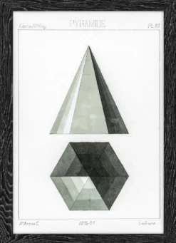 Casa Padrino Luxus Bilder Set Sphärische Projektionen Schwarz / Weiß / Grau 59 x H. 83 cm - Kunstdrucke - Wandbilder - Wanddeko - Deko Accessoires