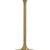 Casa Padrino Luxus Bistrotisch Weiß / Messingfarben Ø 79 x H. 106,5 cm - Moderner Stehtisch mit Marmorplatte - Runder Bartisch - Luxus Bar Möbel - Luxus Gastronomie Möbel - Luxus Qualität