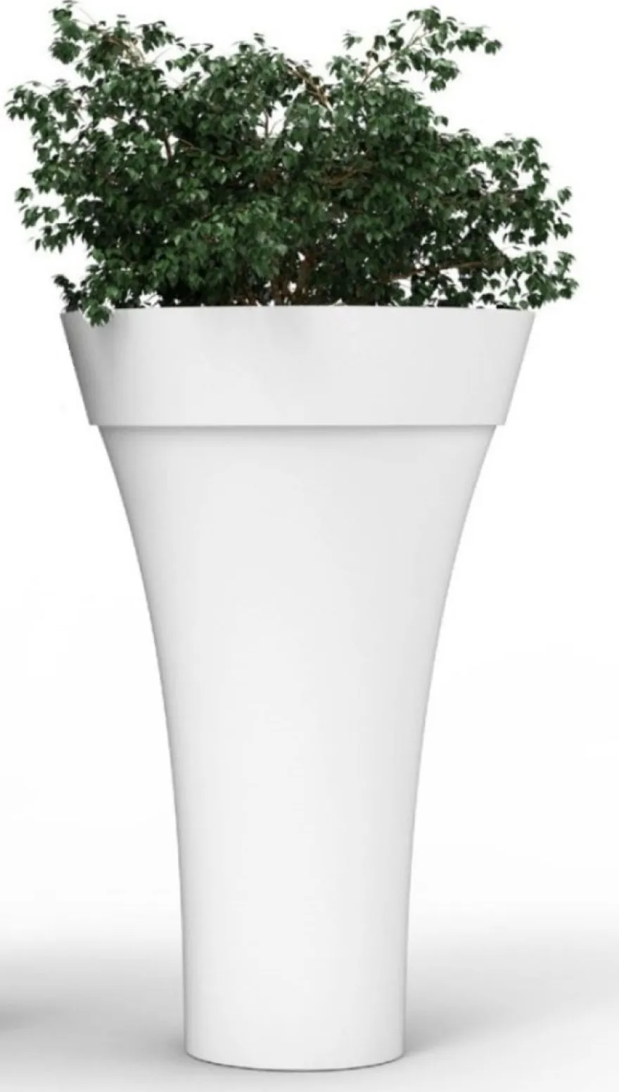 Casa Padrino Luxus Blumentopf Matt Weiß Ø 126 x H. 197 cm