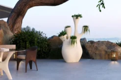 Casa Padrino Luxus Blumentopf Matt Weiß 135 x 85 x H. 200 cm