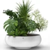 Casa Padrino Luxus Blumentopf Matt Weiß Ø 94 x H. 31 cm
