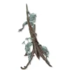 Casa Padrino Luxus Bronze Brunnen Drei Frösche am Baumstamm Bronze / Grün 85 x 65,4 x H. 126,5 cm - Gartenbrunnen - Wasserspiel - Garten Deko