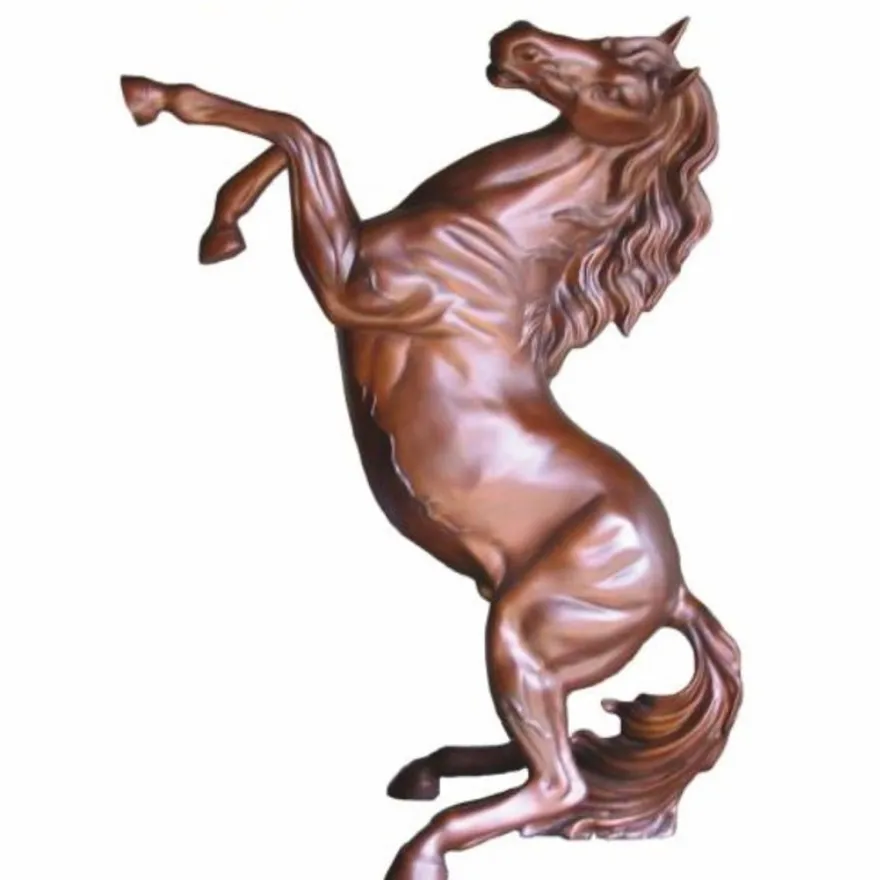 Casa Padrino Luxus Bronze Deko Skulptur Wildes Pferd Braun H. 108 cm - Bronze Figur