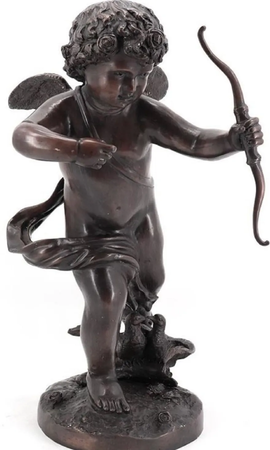 Casa Padrino Luxus Bronze Deko Skulptur Engel 46 x 45 x H. 70 cm - Große Bronze Deko Figur - Wohnzimmer Deko - Büro Deko - Deko Accessoires