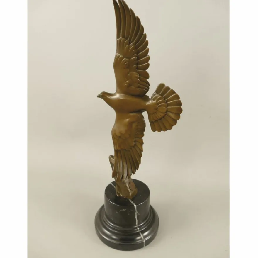 Casa Padrino Luxus Bronze Deko Skulptur Taube Bronze / Schwarz H. 39 cm