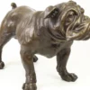 Casa Padrino Luxus Bronzefigur Englische Bulldogge Bronze 54,5 x 24,1 x H. 31 cm - Dekofigur