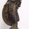 Casa Padrino Luxus Bronzefigur Athena Giustiniani Bronze / Rot 25,5 x H. 105,5 cm - Prunkvolle Dekofigur mit Marmorsockel