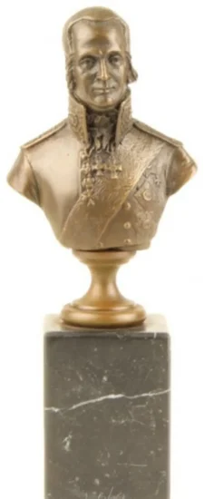 Casa Padrino Luxus Bronze Figur Admiral Uschakow, Skulptur Militaria Russland, 19.9 x 7.6 x 4.9 cm
