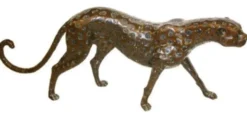 Casa Padrino Luxus Bronzefigur Gepard 140 x 20 x H. 58 cm - Luxus Qualität