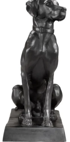 Casa Padrino Luxus Bronzefiguren 2er Set Hunde 32 x 60 x H. 73 cm - Limited Edition