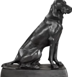 Casa Padrino Luxus Bronzefiguren 2er Set Hunde 32 x 60 x H. 73 cm - Limited Edition