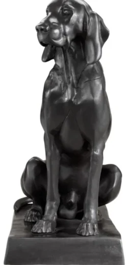 Casa Padrino Luxus Bronzefiguren 2er Set Hunde 32 x 60 x H. 73 cm - Limited Edition