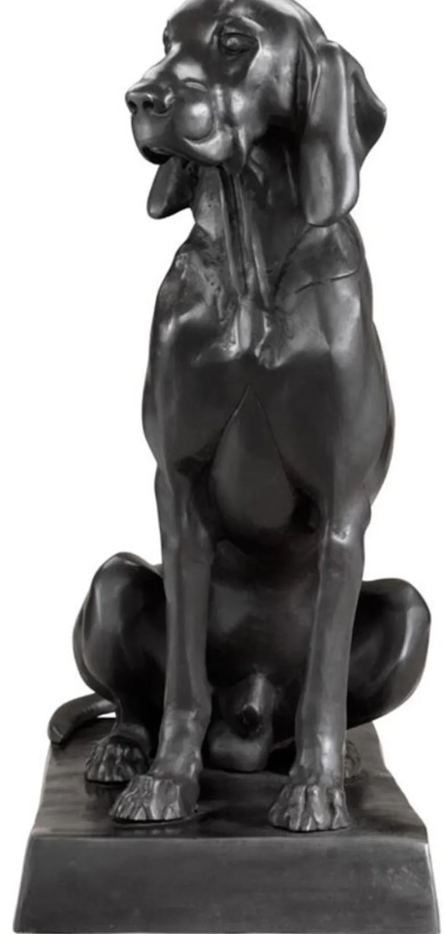 Casa Padrino Luxus Bronzefiguren 2er Set Hunde 32 x 60 x H. 73 cm - Limited Edition