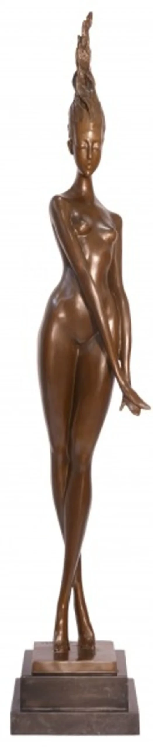 Casa Padrino Luxus Bronze Figur Modernismus Akt stehende Frau, abstrakt, 100,5 cm