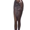 Casa Padrino Luxus Bronzefigur Cleopatra Bronze / Braun 15 x 15 x H. 71 cm - Dekofigur auf Holzsockel