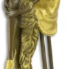 Casa Padrino Luxus Bronzefigur Dame sitzt an der Bar Bronze / Gold 12,9 x 9,1 x H. 28,2 cm - Bronze Skulptur - Dekofigur