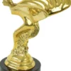 Casa Padrino Luxus Bronze Skulptur Spirit of Ecstasy Frau mit Flügeln Gold / Schwarz 15 x 15 x H. 21 cm - Edle Bronzefigur mit Marmorsockel - Luxus Deko Accessoires