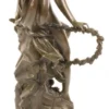 Casa Padrino Luxus Bronze Skulptur Das Band Der Liebe Bronze / Gold / Grau 30,5 x 24 x H. 54,8 cm - Dekofigur mit Marmorsockel